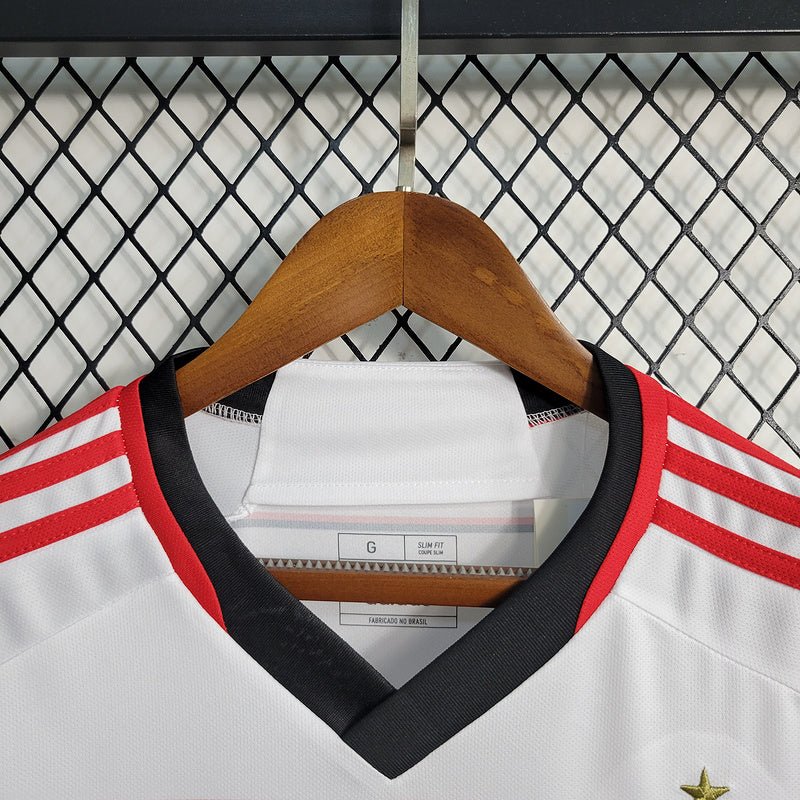 Camisa Flamengo II 23/24 s/n° Torcedor Adidas Masculina - Branca com detalhes em Dourado