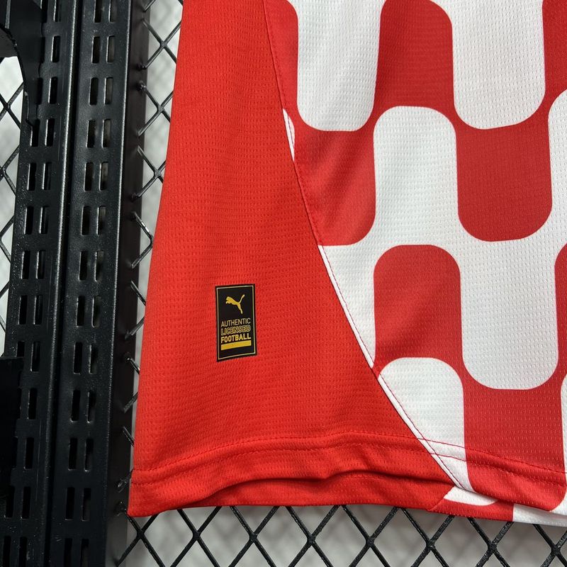 Camisa Girona I 24/25  Puma - Vermlha e Branco