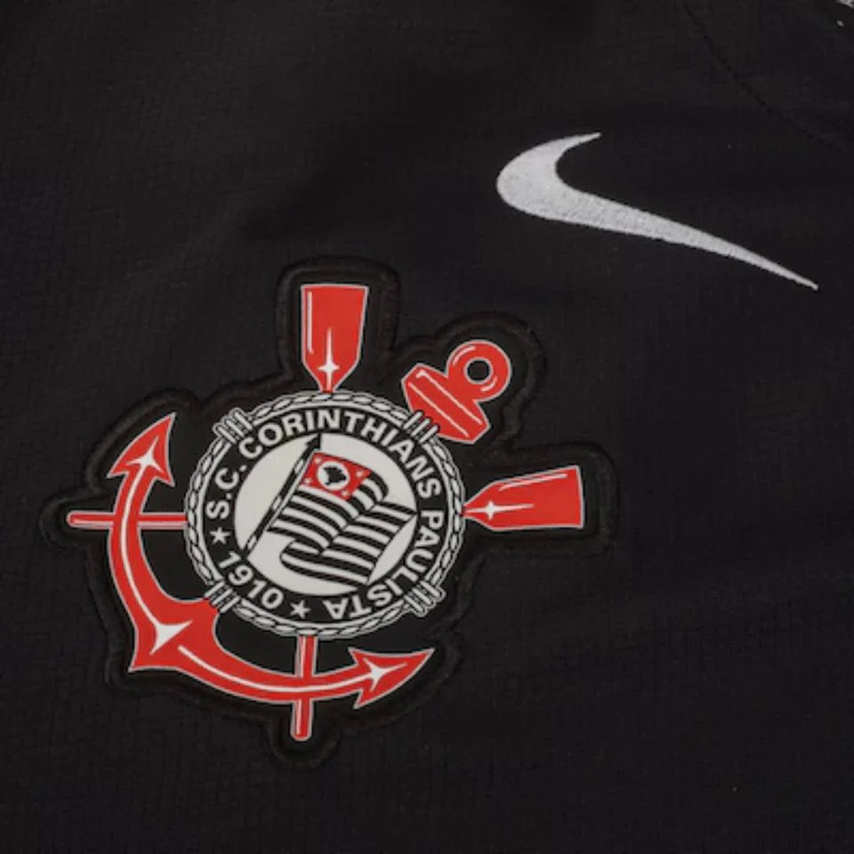 Camisa Nike Corinthians  II 2025  Torcedor - Preta e Branca - Masculina