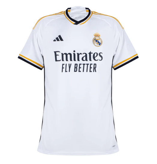 Camisa Real Madrid I 23/24 Branca com personalização incluida "MBAPPÉ 9"