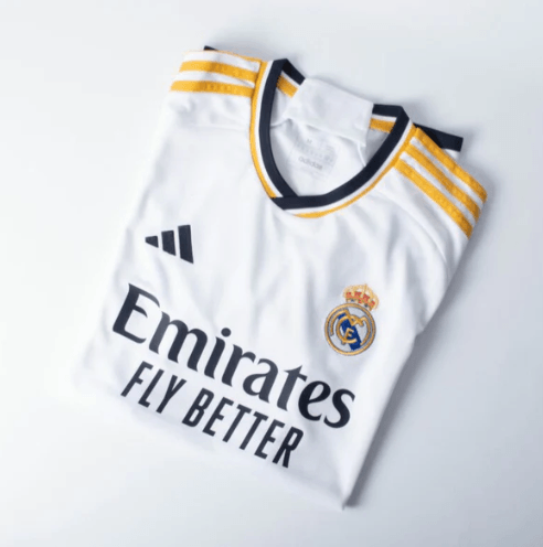 Camisa Real Madrid I 23/24 Branca com personalização incluida "MBAPPÉ 9"