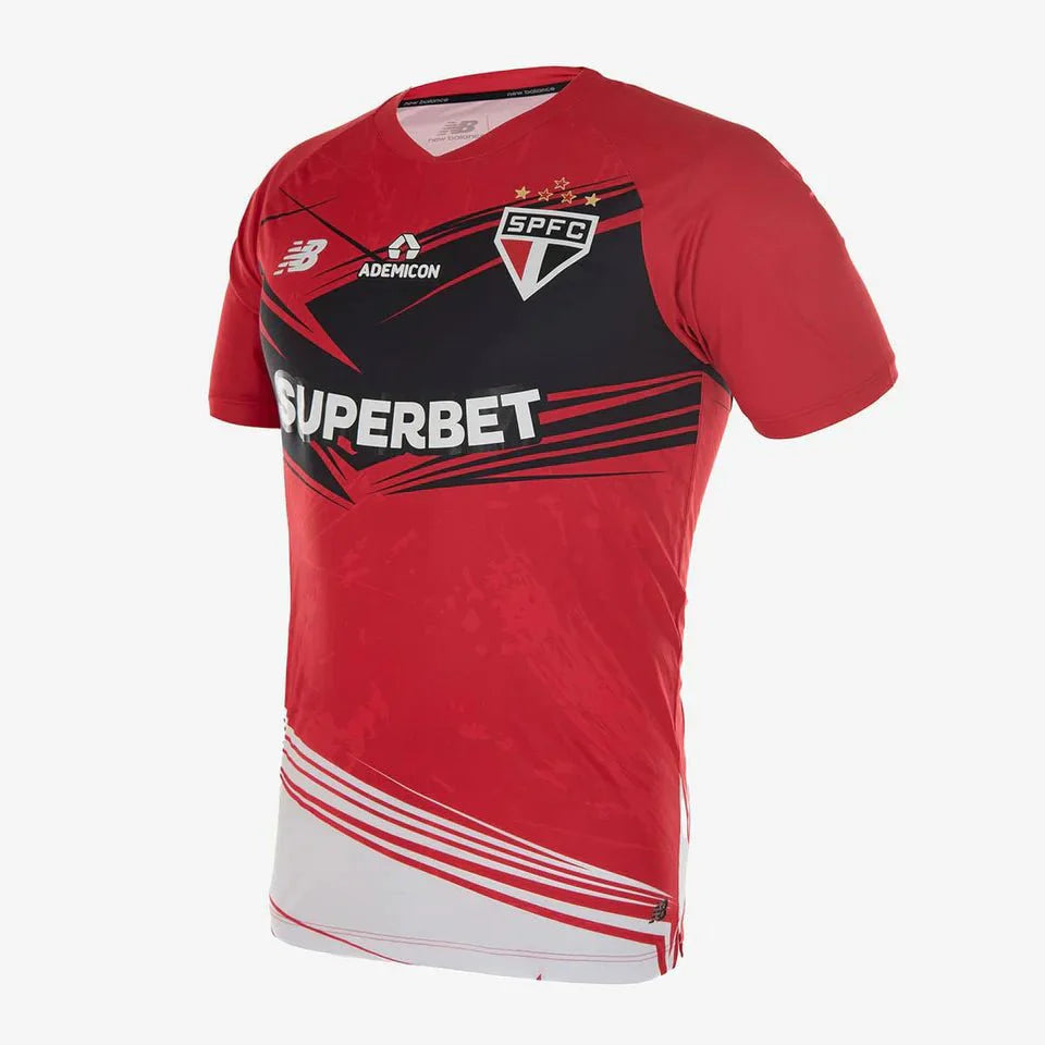 Camisa São Paulo 2025/26 s/n° Goleiro New Balance Masculina - Vermelho+Preto