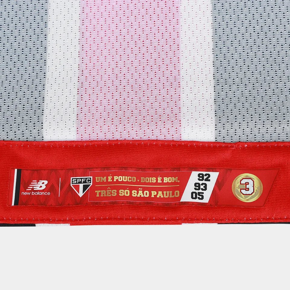 Camisa São Paulo 25/26 Fora New Balance Masculina - Preto+Vermelho - Jogador