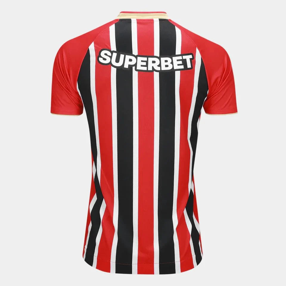 Camisa São Paulo 25/26 Fora New Balance Masculina - Preto+Vermelho - Jogador