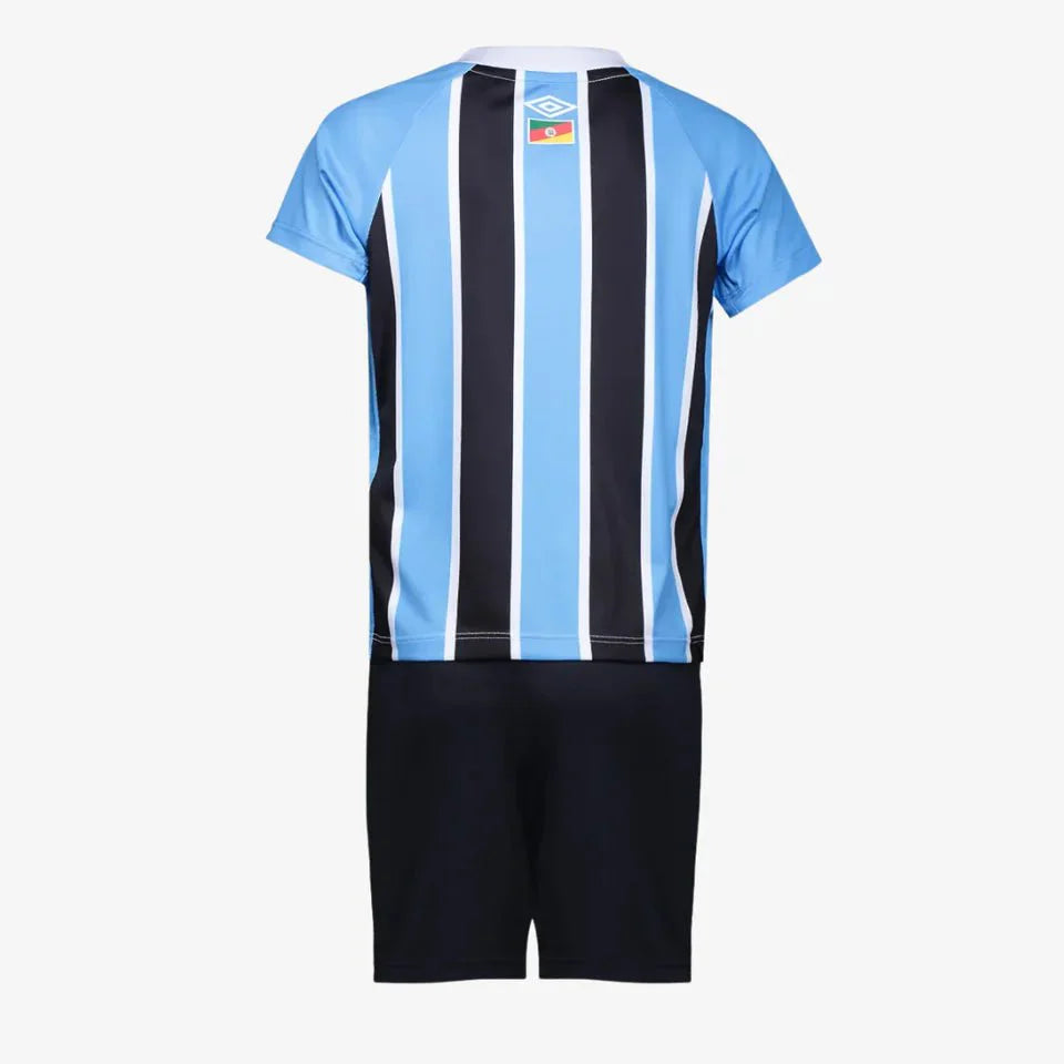Kit Infantil Grêmio Home 2025  - Azul/Preto